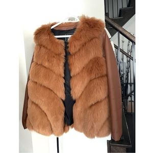 🔥Fox Fur 2 in 1  Vest&Jacket